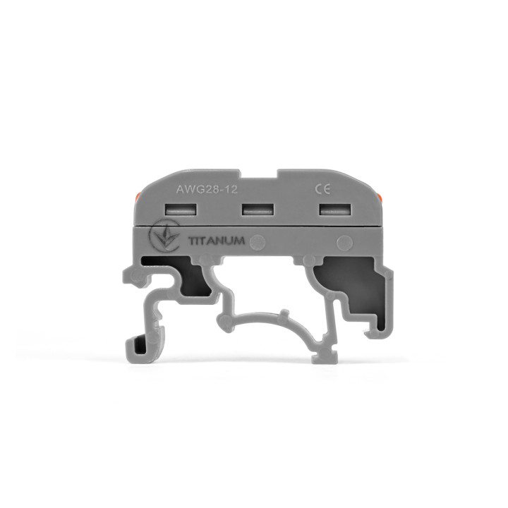Клемник швидкого монтажу DIN 1+1п сірий PA (TF-KND-221) TITANUM · TITANUM · products/videx-tf-knd-221