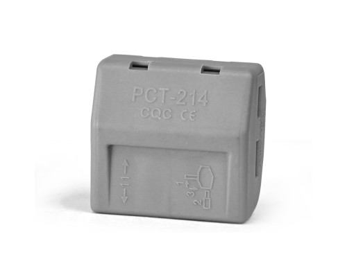 Клемник швидкого монтажу 4п сірий PA (TF-KNG-214) TITANUM