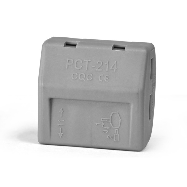 Клемник швидкого монтажу 4п сірий PA (TF-KNG-214) TITANUM · TITANUM · products/videx-tf-kng-214