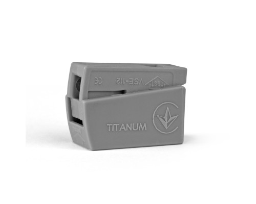 Клемник швидкого монтажу світильників 1п прохідний сірий PA (TF-KNG-L2) TITANUM