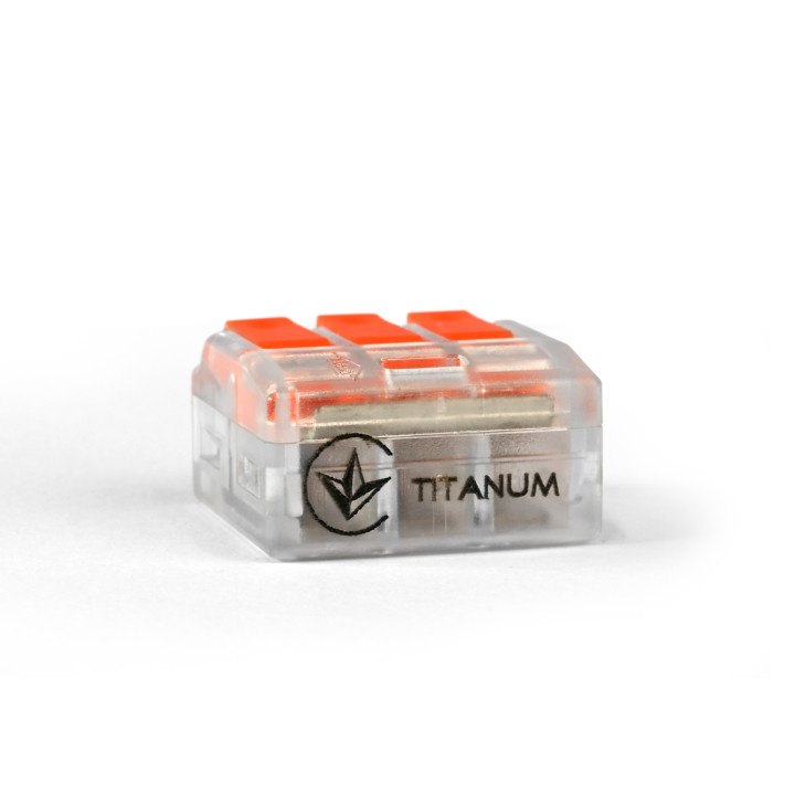 Клемник швидкого монтажу 3п прозорий PC (TF-KNT-413) TITANUM · TITANUM · products/videx-tf-knt-413