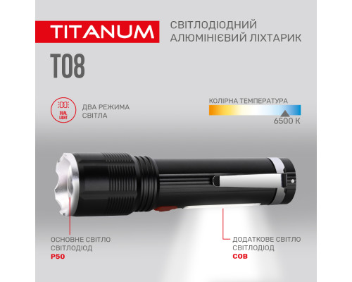 Портативний світлодіодний ліхтарик TITANUM TLF-T08 700Lm 6500K