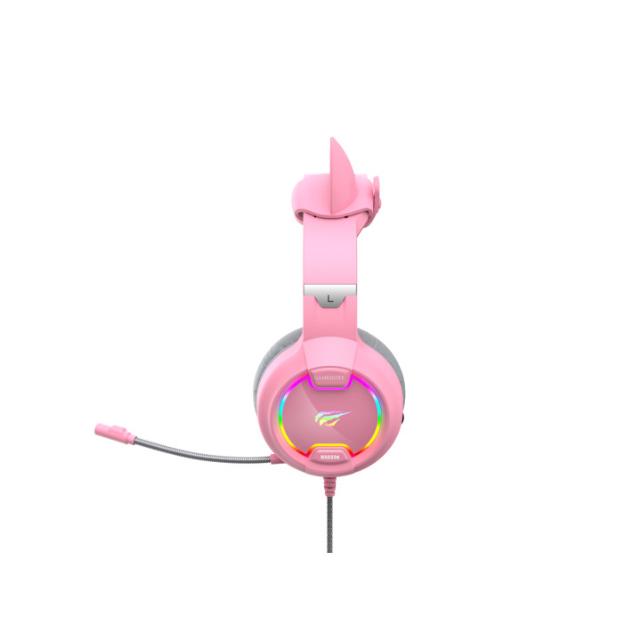 Ігрові навушники з мікрофоном HAVIT HV-H2233d Cat Pink · VIDEX · products/igrovi-navushniki-z-mikrofonom-havit-hv-h2233d-cat-pink