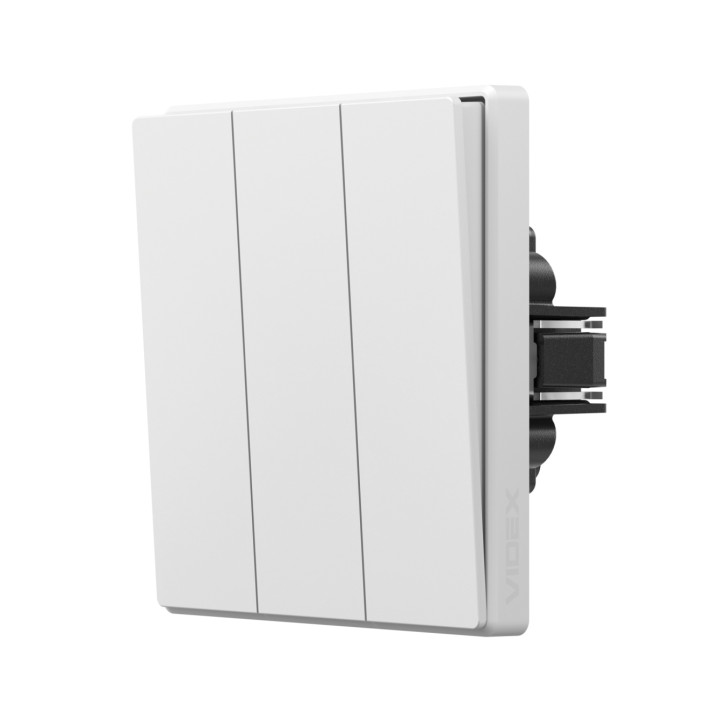 Вимикач триклавішний білий матовий VIDEX NOTA (VF-NT-SW3-WH) · VIDEX · products/videx-vf-nt-sw3-wh