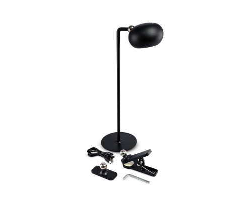 LED лампа настiльна з акумулятором VIDEX VLE-TF18B 3W 3000-5500K Чорна
