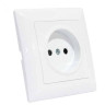 Розетка одинарна без заземлення біла TINA · HOROZ ELECTRIC · 11700