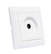 Розетка ТВ біла TINA