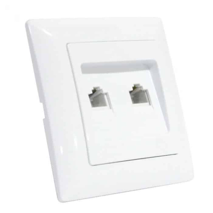 Розетка комп'ютер+телефон TINA · HOROZ ELECTRIC · 8628