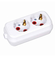 Колодка 2 гнізда з заземленням