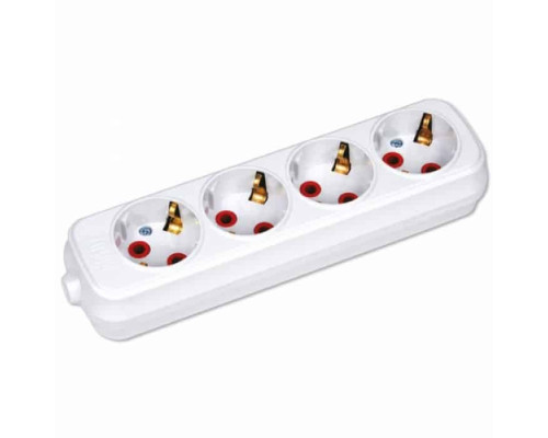 Колодка 4 гнізда з заземленням