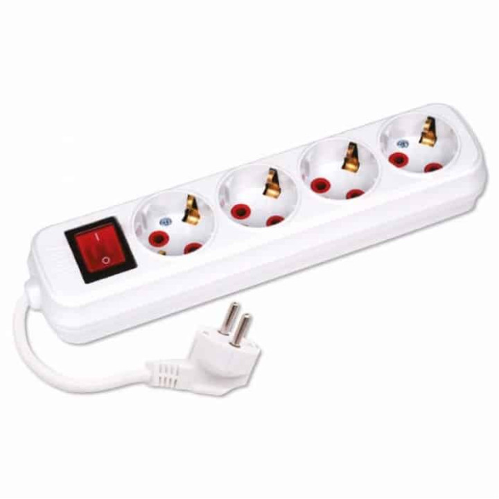Подовжувач 4 гнізда 2 М з заземленням і вимикачем · HOROZ ELECTRIC · 12707