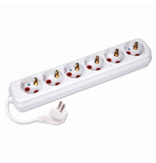 Подовжувач 6 гнізд 2 М з заземленням
