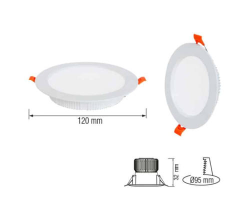 Світлодіодний світильник врізний ALEXA-12 12W 7000К