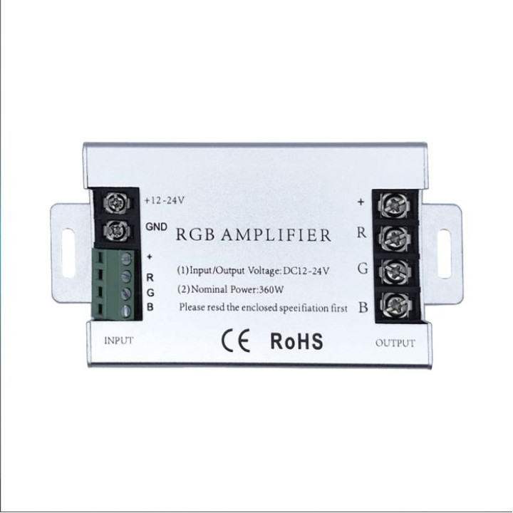 Підсилювач світлодіодної стрічки RGB AMPLIFIER 24A · HOROZ ELECTRIC · 11414