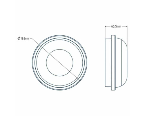 Світлодіодний світильник вологозахищений ARTOS-15 15W IP65 4200К чорний