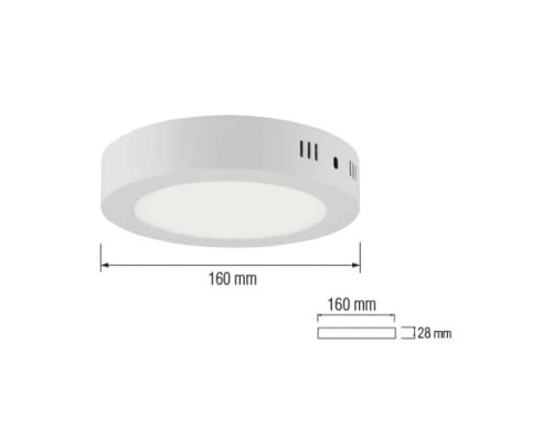 Світлодіодний світильник CAROLINE-12 12W 6400K