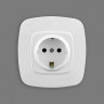 Розетка одинарна з заземленням біла ELA · HOROZ ELECTRIC · 11931