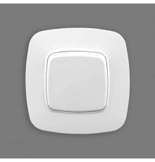 Вимикач 1-клавішний білий ELA