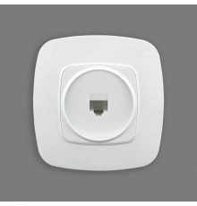 Розетка телефонна біла ELA