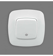 Вимикач 1-клавішний з підсвіткою білий ELA