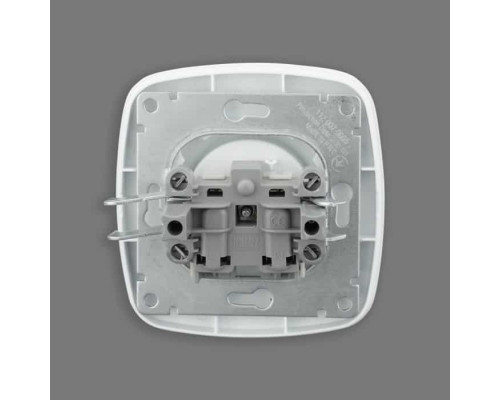 Розетка одинарна без заземлення біла ELA