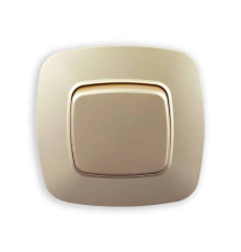 Вимикач 1-клавішний золото ELA