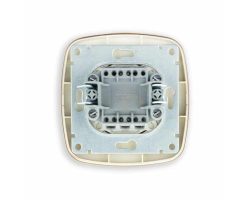 Вимикач 2-клавішний з підсвіткою золото ELA