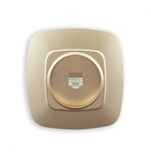 Розетка телефонна золото ELA