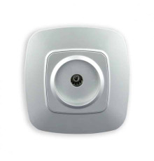 Розетка ТВ срібло ELA