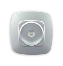 Розетка комп'ютерна срібло ELA