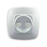 Розетка подвійна комп'ютерна срібло ELA · HOROZ ELECTRIC · 8610