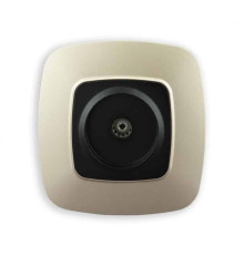 Розетка ТВ чорний-золото ELA