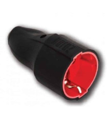 Штепсельне гніздо з заземленням каучукове