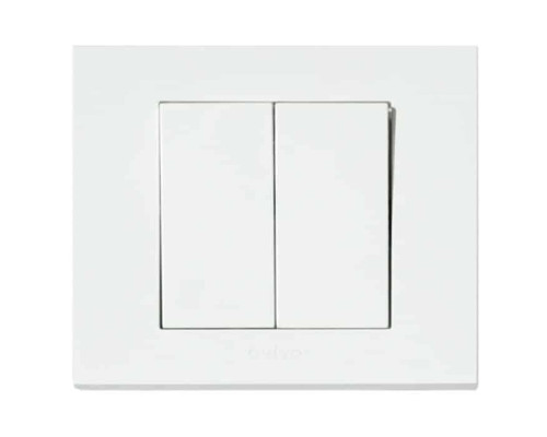 Вимикач 2-клавішний білий GRANO
