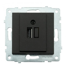 Механізм розетки USB з адаптером GRANO чорний