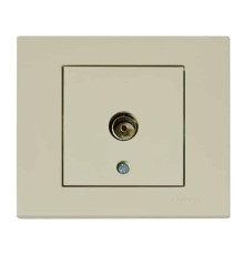 Розетка ТВ прохідна кремова GRANO