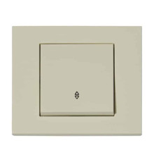 Вимикач прохідний 1-клавішний кремовий GRANO