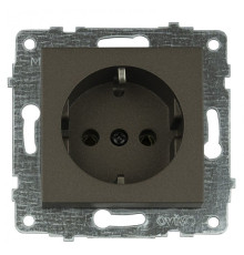 Механізм розетки з заземленням GRANO мока