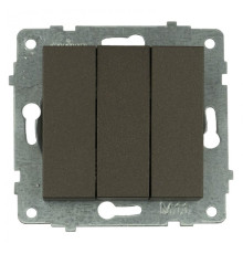 Механізм вимикача 3-клавішного GRANO мока