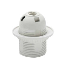 Патрон пластиковий з юбкою Е27 білий