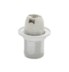 Патрон пластиковий з юбкою Е14 білий