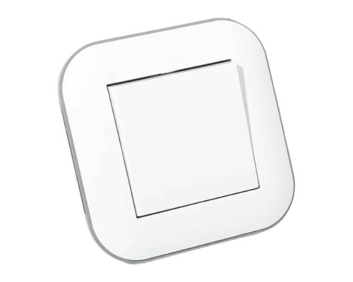 Вимикач 1-клавішний LOFT білий+сірий