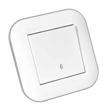 Вимикач прохідний 1-клавішний LOFT білий+сірий