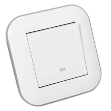 Вимикач реверсивний LOFT білий+сірий · OVIVO · 12341