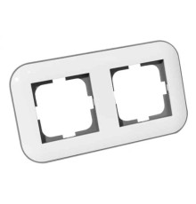 Рамка 2-на LOFT білий+сірий