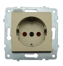 Механізм розетки з заземленням та шторками GRANO антрацит