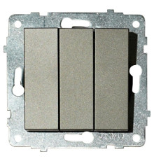 Механізм вимикача 3-клавішного GRANO антрацит