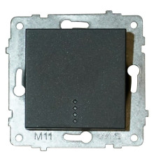 Механізм вимикача 1-клв. з підсвіткою GRANO чорний