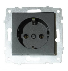Механізм розетки з заземленням GRANO чорний