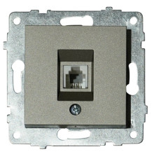 Механізм розетки телефонної GRANO антрацит · OVIVO · 11584